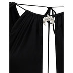 Marine Serre Black Viscose Bodysuit