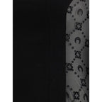 Marine Serre Black Fleece Wool Casual Dress
