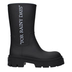 Off-White Black Cotton Ankle Boots