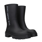 Off-White Black Cotton Ankle Boots