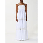 Kaos White Cotton Casual Dress