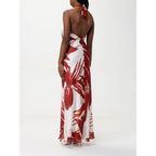 Hanita Red Silk Casual Dress