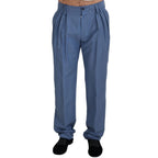 Dolce & Gabbana Black Cotton Dress Pants