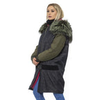 Mr&Mrs Italy Gray Leather Women Bomber Jacket