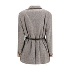Brunello Cucinelli Brown Fleece Wool Coat
