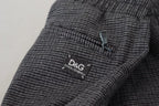 Dolce & Gabbana Gray Striped Wool Skinny Trouser Pants