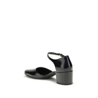 The Row Black Calf Leather Bos Taurus Mid Heel Pumps