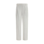 Brunello Cucinelli White Cotton Dress Pants