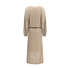 Brunello Cucinelli Beige Mohair Casual Dress