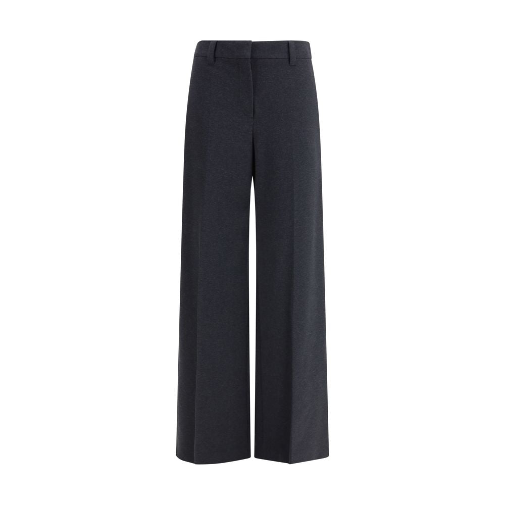 Brunello Cucinelli Gray Cotton Dress Pants