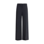 Brunello Cucinelli Gray Cotton Dress Pants