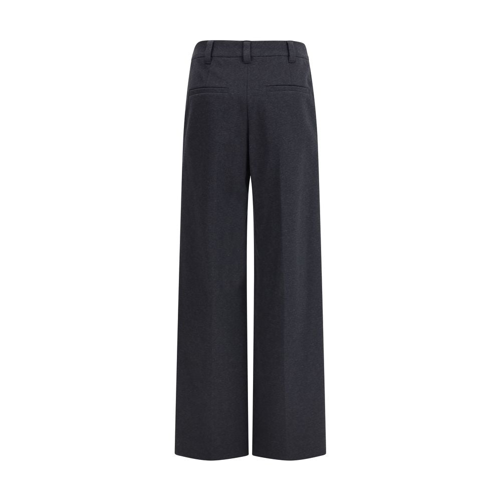 Brunello Cucinelli Gray Cotton Dress Pants