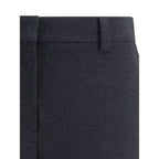 Brunello Cucinelli Gray Cotton Dress Pants