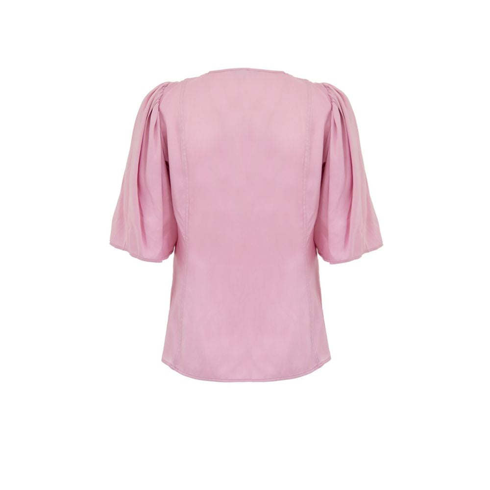 Ganni Pink Satin Tank Tops