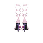 Aniye By Purple Leather High Heel Pumps