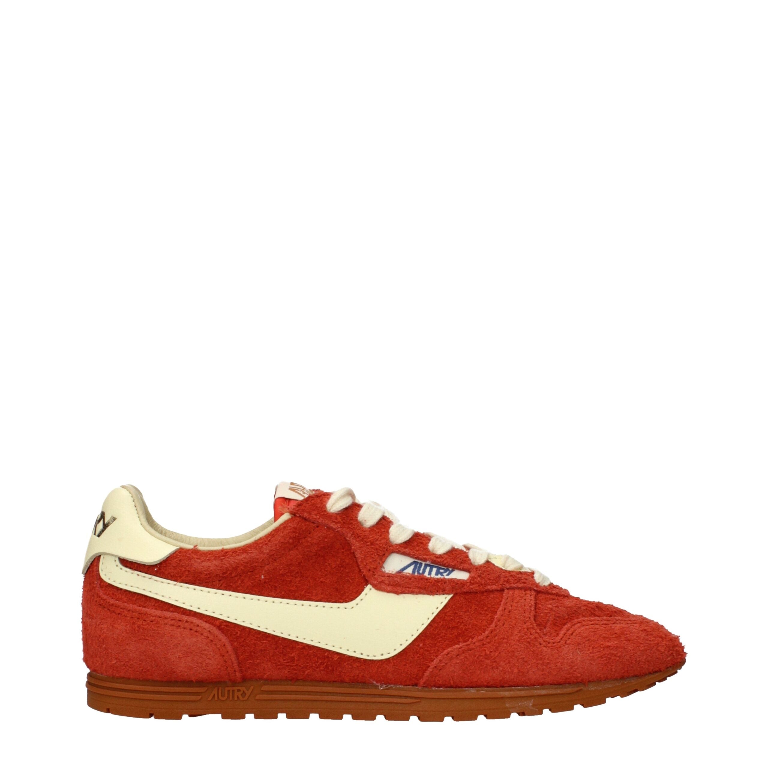 Autry Orange Leather Sneakers