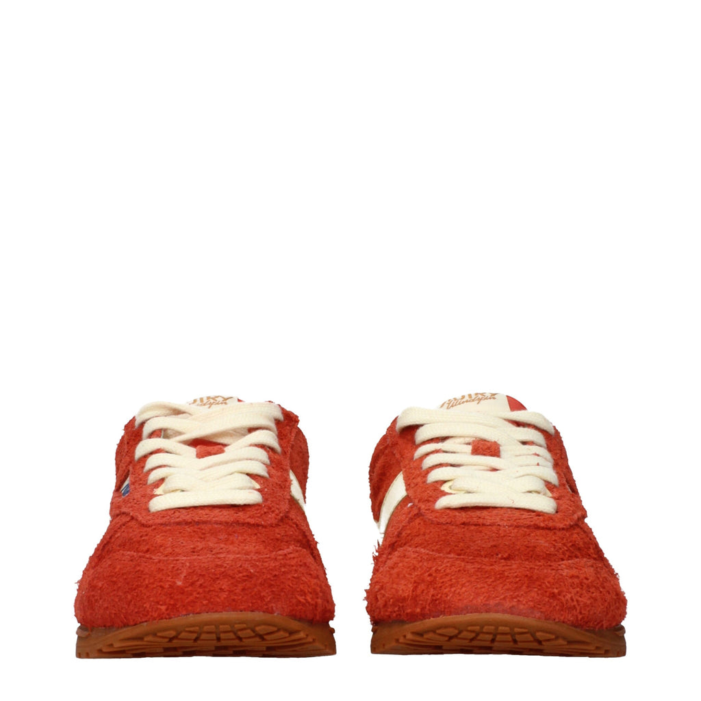 Autry Orange Leather Sneakers