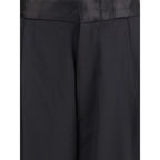 SA SU PHI Black Silk Casual Pants