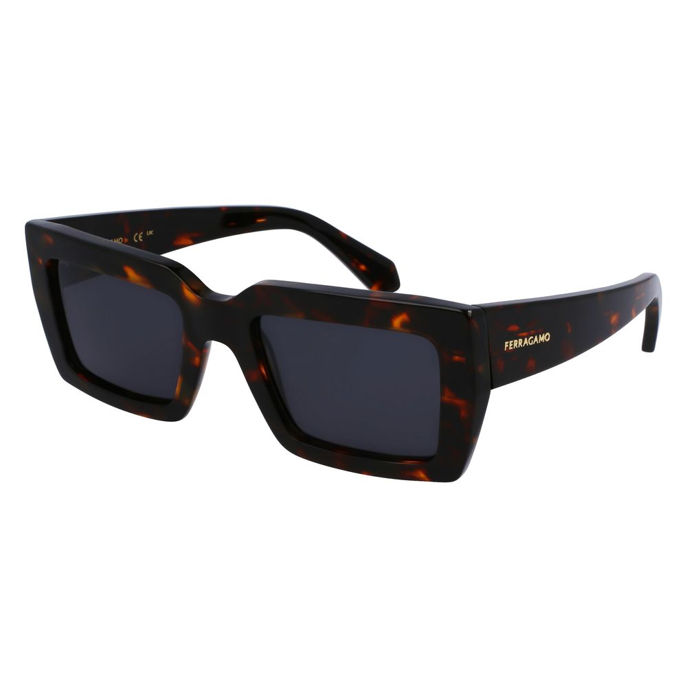 Ferragamo Brown Acetate Sunglasses