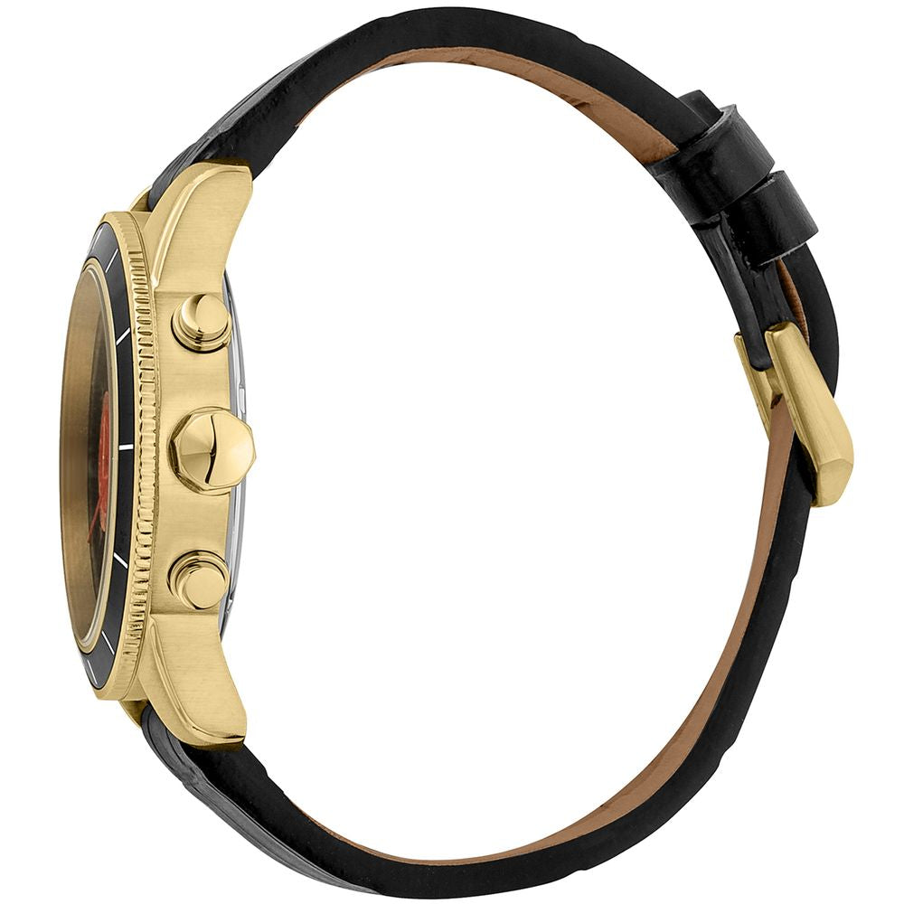 Just Cavalli Black Leather Watch