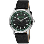 Just Cavalli Black Leather Dress Watch