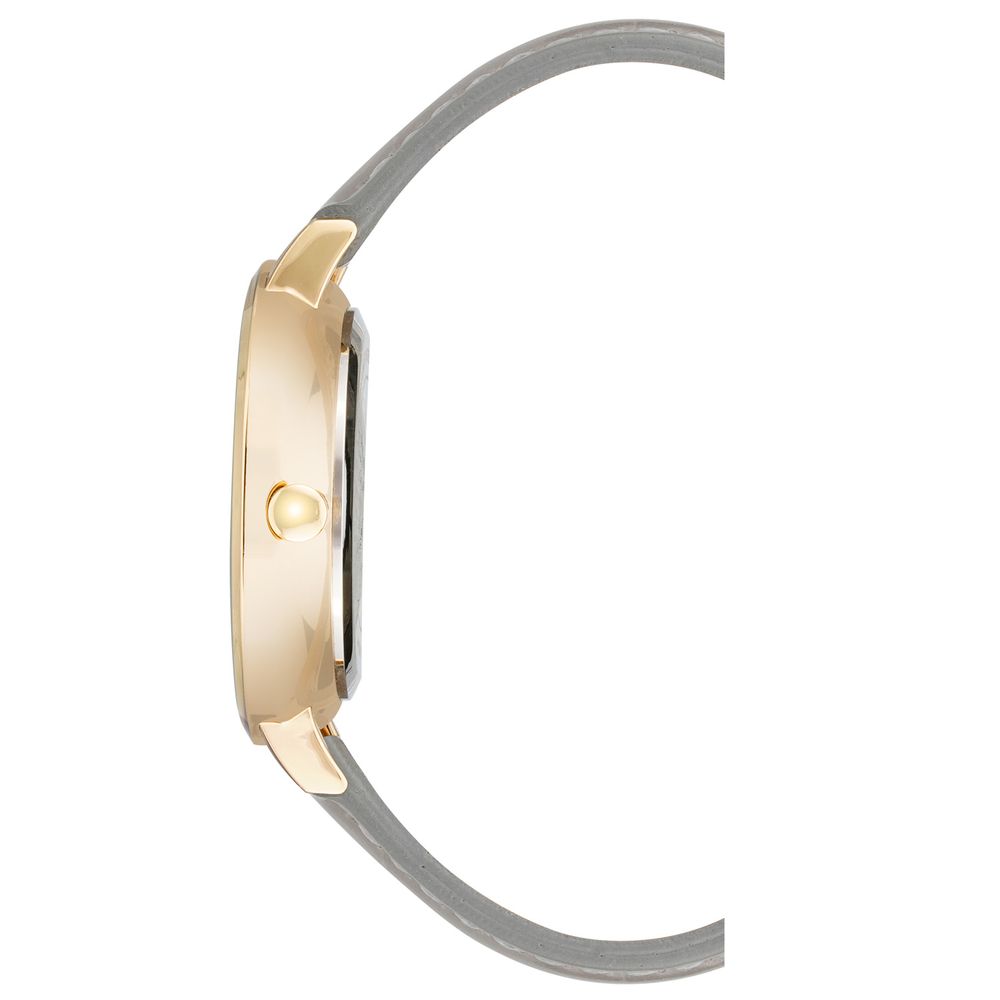 Nine West Gray Leather Dress Watch
