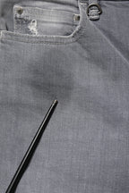 CYCLE Gray Tattered Mid Waist Men Straight Denim Trouser Jeans