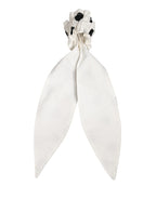 Dolce & Gabbana Scrunchie White Cotton Polka Dot Scarf Tie Accessory Hair