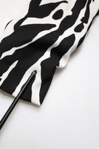Dolce & Gabbana Black White Zebra Silk Sheath Mini Dress