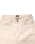 Dolce & Gabbana Beige Low Waist Cotton Slim Fit Denim Trousers Jeans