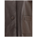 Marni Brown Leather Leather Jacket
