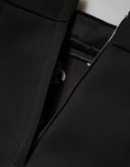Dolce & Gabbana Black Nylon Pencil Cut High Waist Mini Skirt