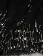 Dolce & Gabbana Black Pins Cotton Denim Hot Pants Shorts