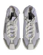 Dolce & Gabbana White Lace Up Low Top NS1 Sneakers Men Shoes