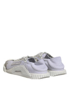 Dolce & Gabbana White Lace Up Low Top NS1 Sneakers Men Shoes