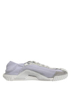 Dolce & Gabbana White Lace Up Low Top NS1 Sneakers Men Shoes