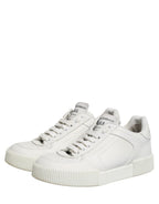 Dolce & Gabbana White MIAMI Calf Low Top Men Sneakers  Shoes