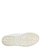 Dolce & Gabbana White MIAMI Calf Low Top Men Sneakers  Shoes