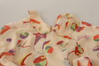 Red Valentino Beige Ascot Collar Short Sleeves Aline Mini Dress