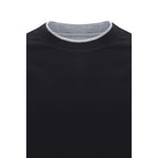 Brunello Cucinelli Black Cotton T-Shirt
