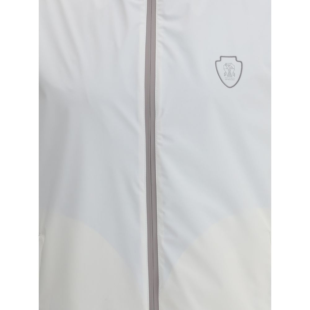 Brunello Cucinelli White Polyamide Sleveless Jacket