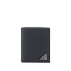 Prada Black Calf Leather Bos Taurus Wallet