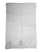 Dolce & Gabbana Gray Cashmere Knit Neck Wrap Shawl Scarf