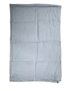 Dolce & Gabbana Light Blue Cashmere Knitted Shawl Scarf