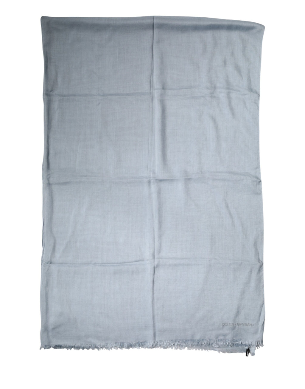 Dolce & Gabbana Light Blue Cashmere Knit Neck Wrap Scarf