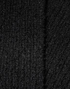 Dolce & Gabbana Black Cashmere Knit Shawl Fringes Scarf