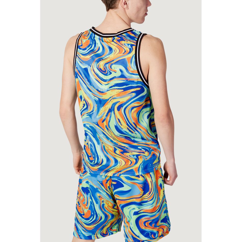 Triplosette 777 Blue Polyester Tank Tops