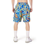 Triplosette 777 Blue Polyester Bermuda Shorts