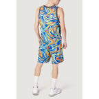 Triplosette 777 Blue Polyester Tank Tops