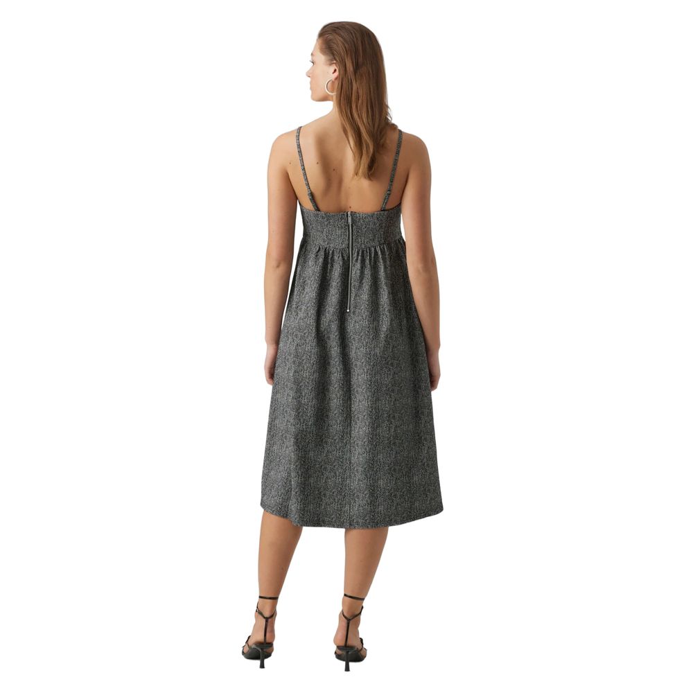 Aware Black Viscose Midi Dress